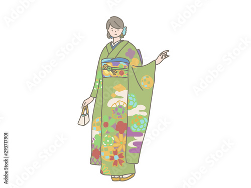 振袖を着た女の子