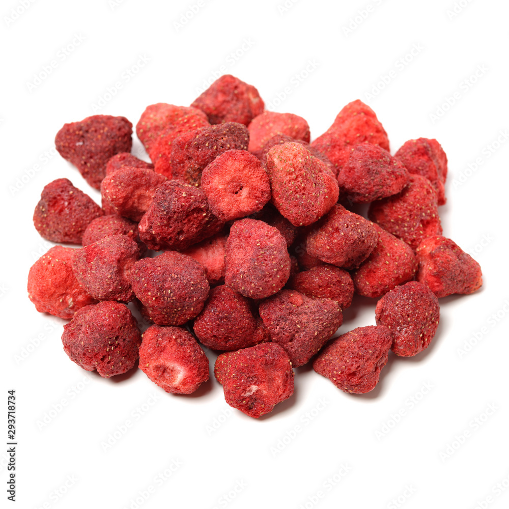 Dried strawberry on white background Dried strawberry on white background