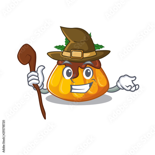 Witch christmas pudding with the character shape