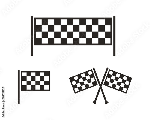Racing flag icon symbol vector