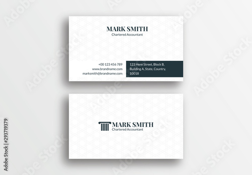 Legal Law Firm Style Minimal Business Card Design Template