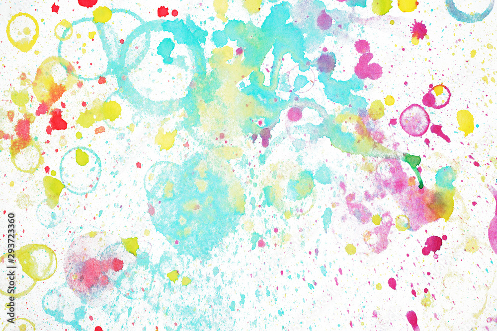 Colorful watercolor blots and splashes. Aquarelle background, wallpaper