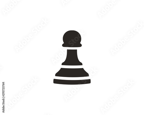 Fotografiet Chess pawn icon symbol vector