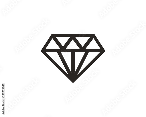 Diamond icon symbol vector