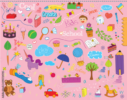 beautiful children school pattern for kinds 