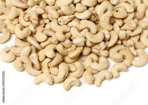 Cashew on a white background 