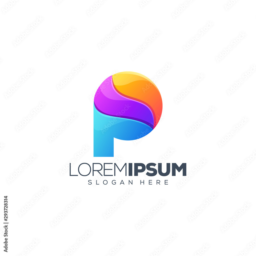 letter P logo design vector illustration letter P logo design vector illustration