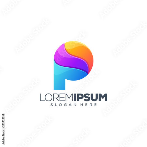 Free Download letter P logo design vector illustration - GFXLoad