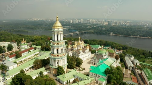 drone view of Pechersk Lavra in Kiev. A UNESCO world heritage site in Ukraine