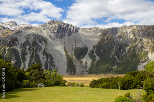 view of the valley at Mount Cook national park