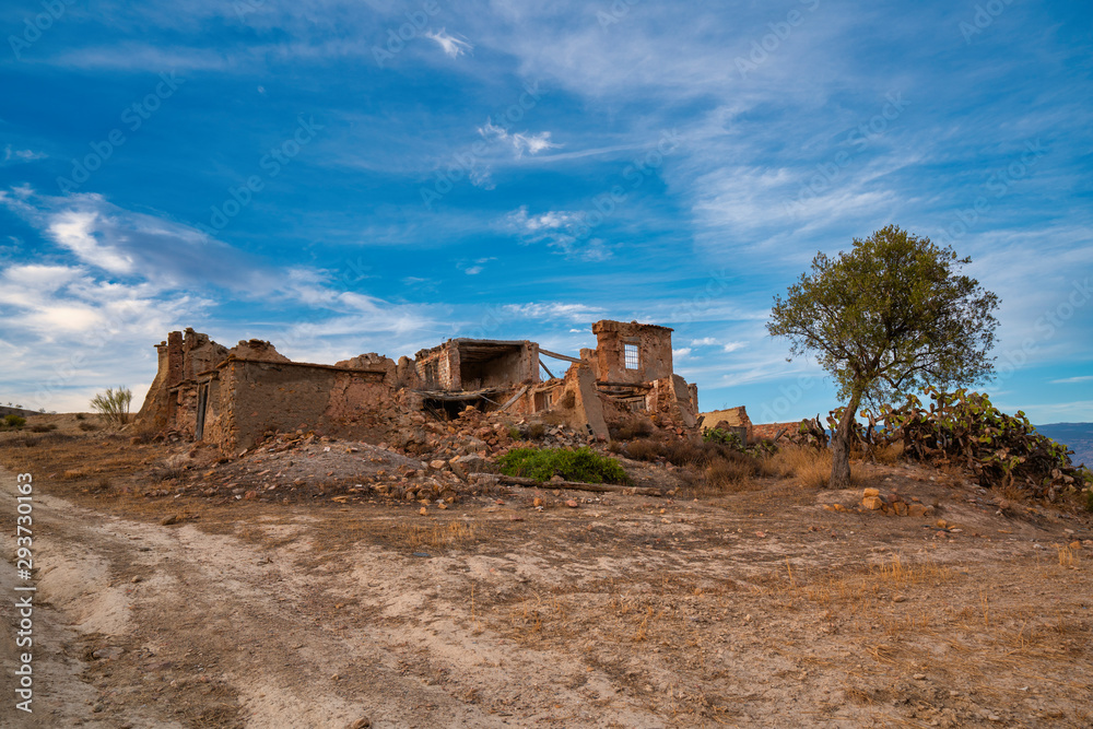 ruined old farmhouse in Las Palomas (Ugijar) Spain