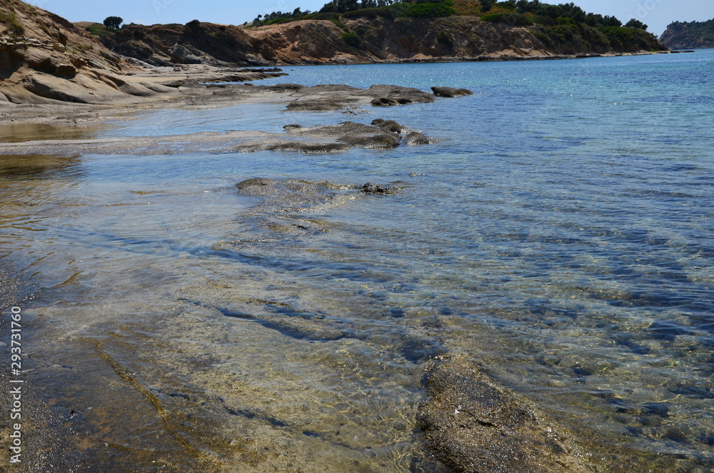 The rocks in the sea