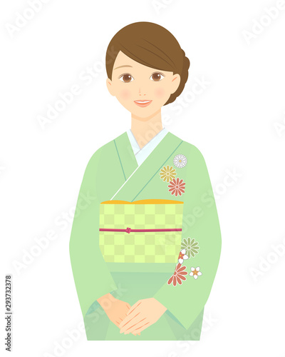 着物を着た女性　上半身