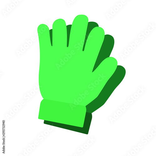Green gloves vector emoji illustration