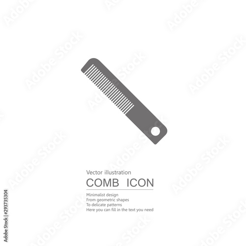 Vector drawn comb. Isolated on white background.