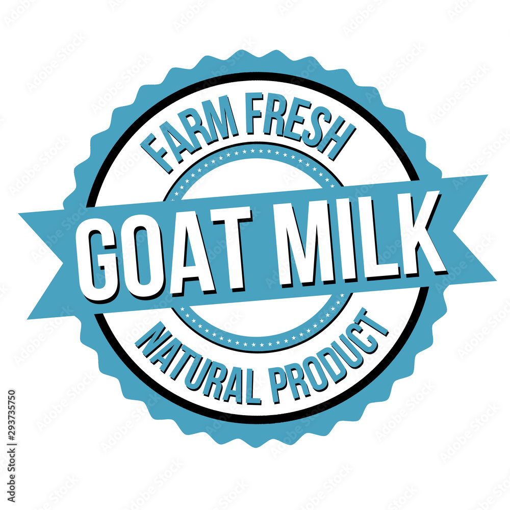 Goat milk label or sticker