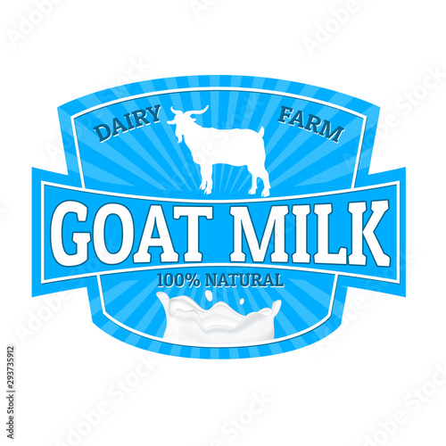 Goat milk label or sticker