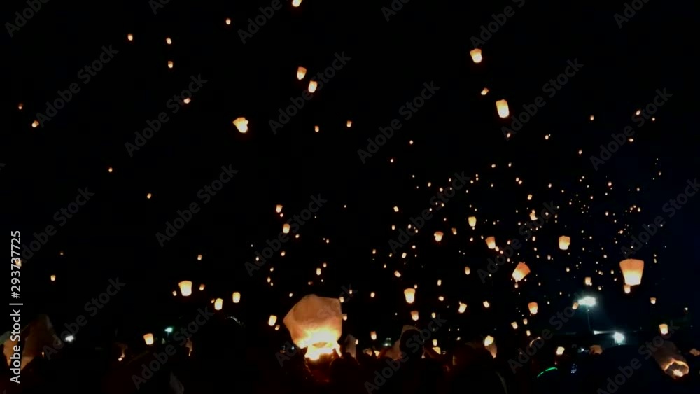 Thousands of paper lanterns lighting up the night sky at a Lights and ...