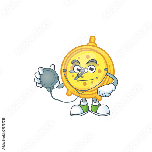 Doctor design alarm clock in cartoon character