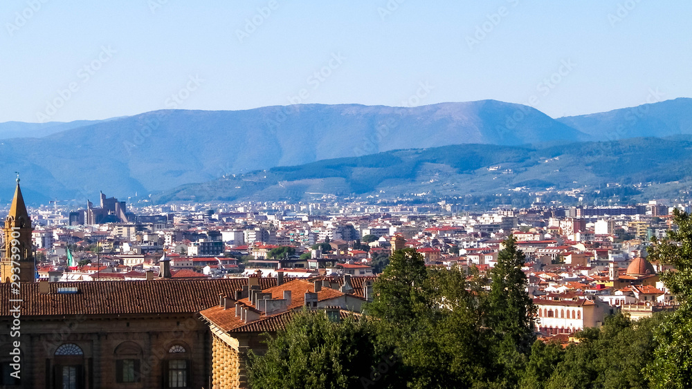 View of Florence from the Boboli gardens.