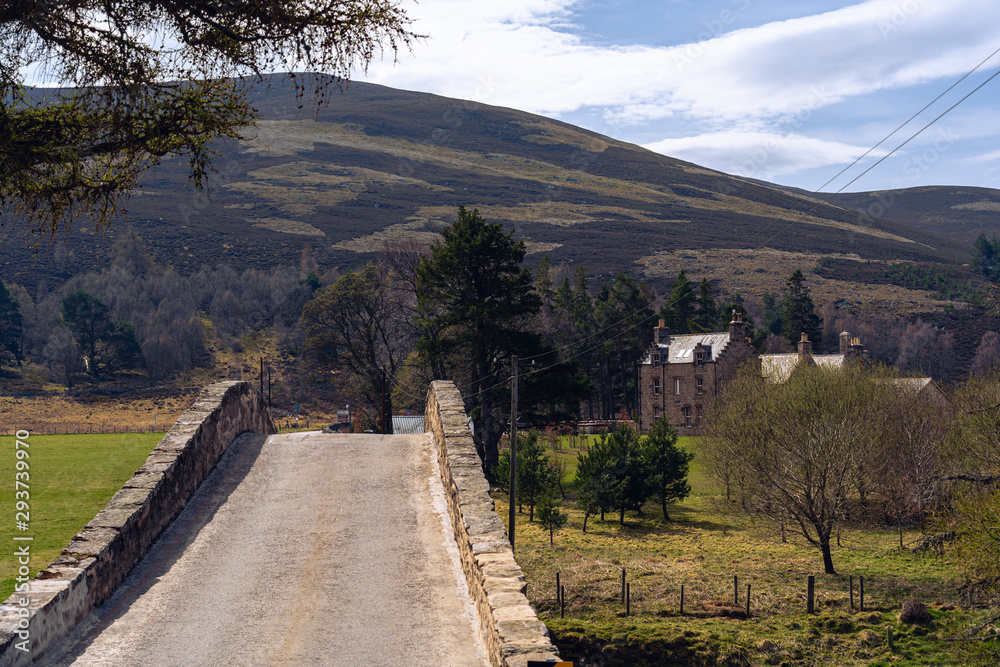 Bridge to the mountains in the highlands Bridge to the mountains in the highlands