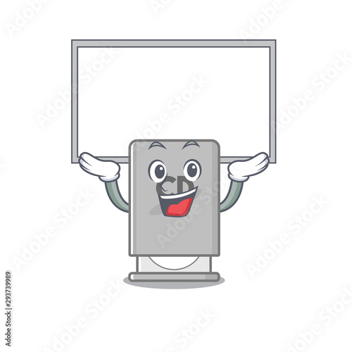 Up board rom drive mascot isolated with cartoon