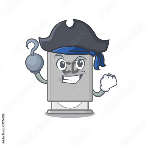 Pirate rom drive mascot isolated with cartoon