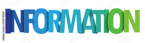 INFORMATION colorful gradient typography banner