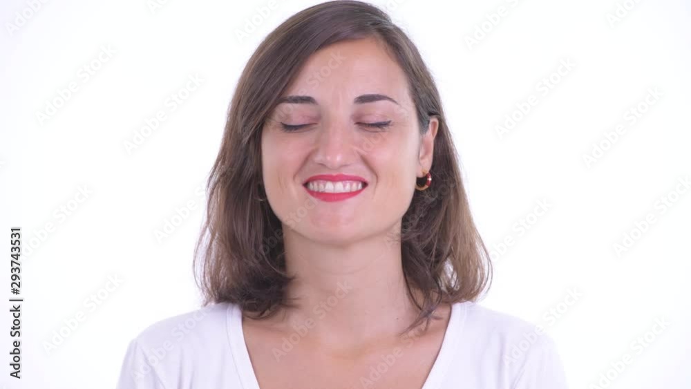 Face of happy beautiful businesswoman relaxing with eyes closed Face of happy beautiful businesswoman relaxing with eyes closed