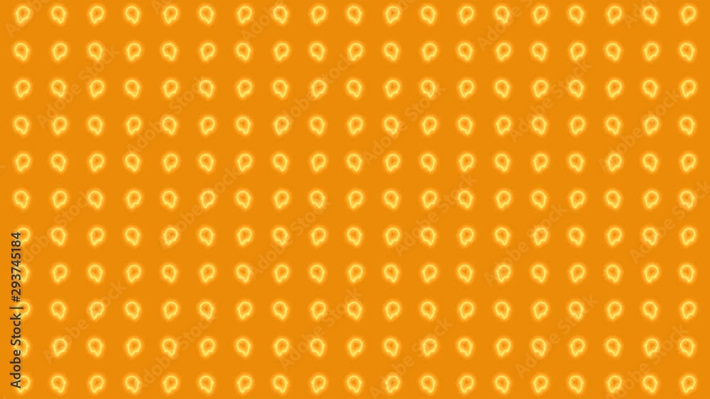 Halloween Ghost in Glowing Orange Dancing Tiled Looping Motion Graphics H Fold