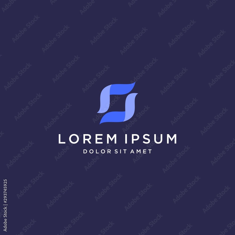 modern logo design abstract box or letter S modern logo design abstract box or letter S