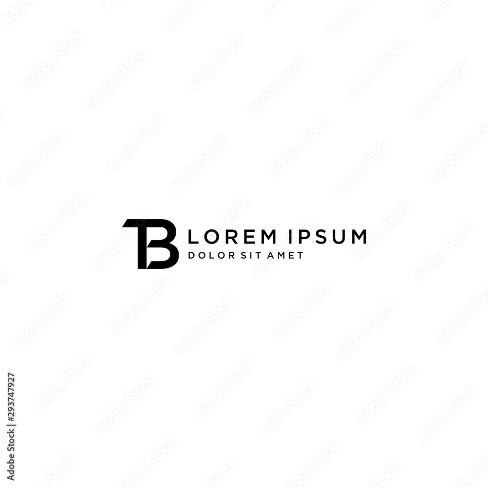 modern design logos or monogram or letters initials TB