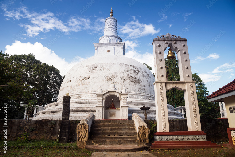 Buddhist stupa near Avukana village, northern province, Sri Lanka
