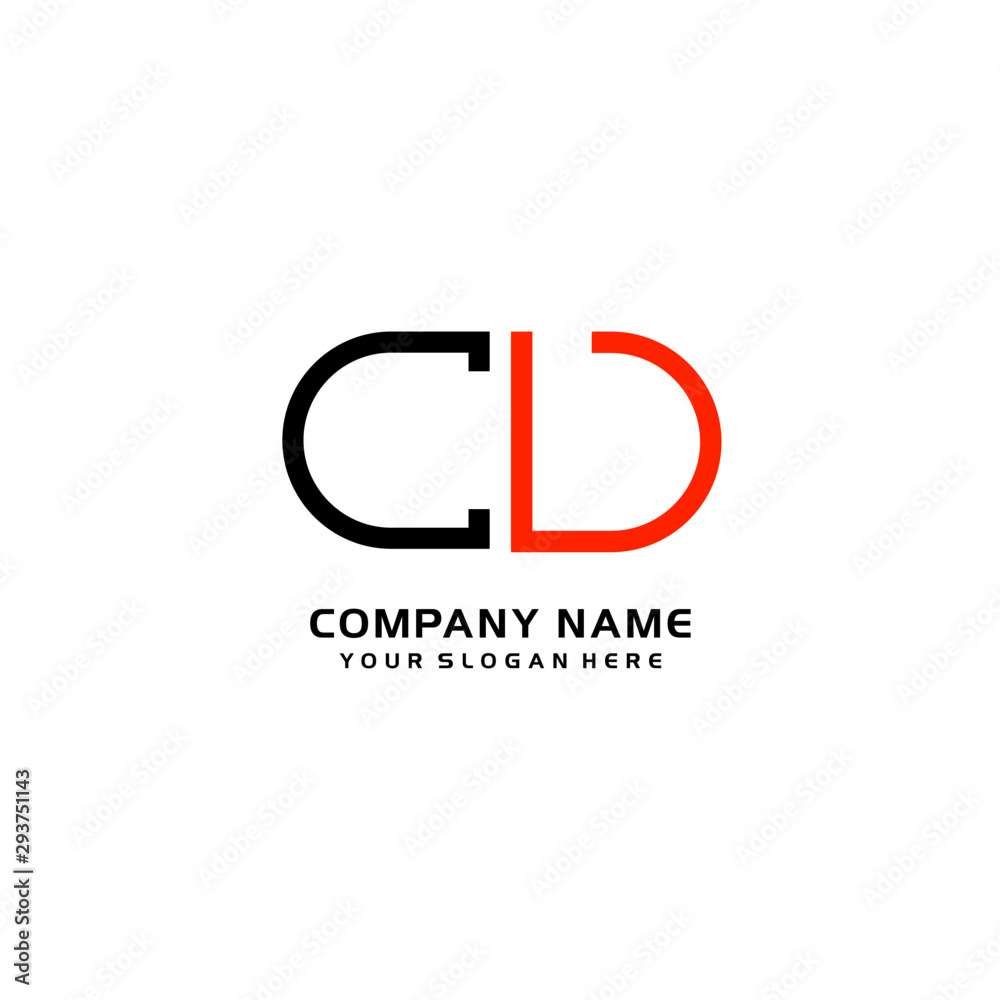 Icon Design Logo Letters CV Minimalist, oval-shaped logo, with colors, black, green, orange