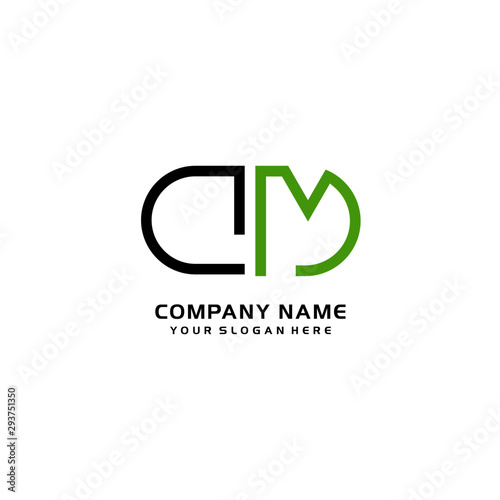 Icon Design Logo Letters DM Minimalist, oval-shaped logo, with colors, black, green, orange Free Download Icon Design Logo Letters DM Minimalist, oval-shaped logo, with colors, black, green, orange - GFXLoad