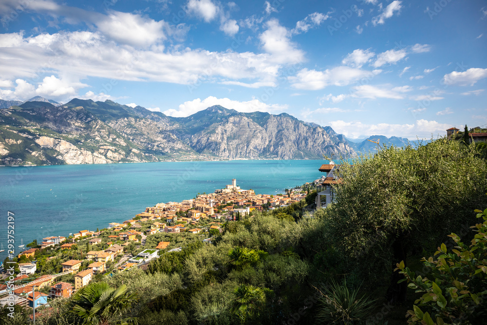 Malcesine, a small and beautiful village on Garda Lake coast. Veneto, Italy