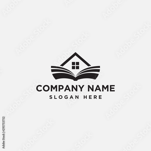 book home logo design - vector