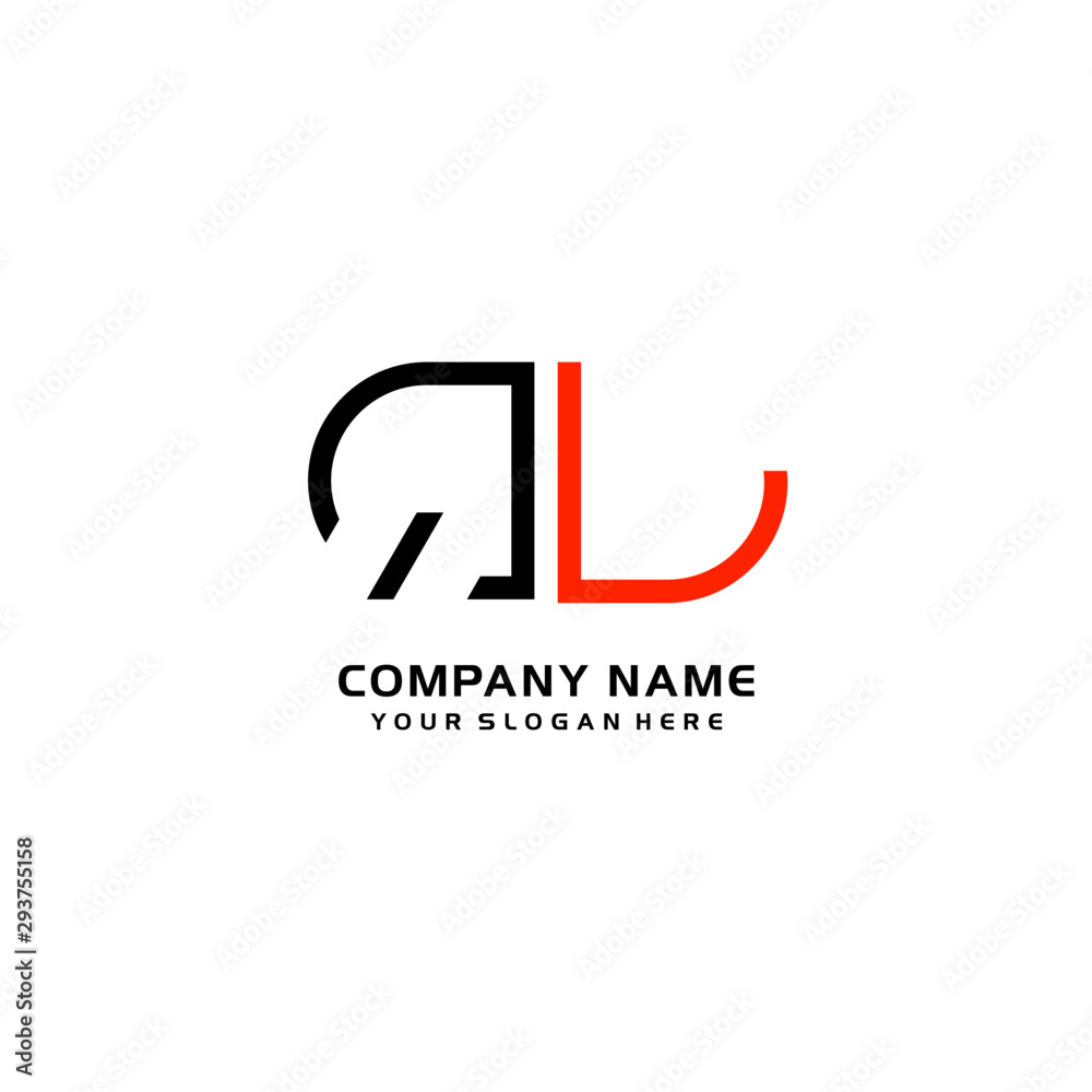 Icon Design Logo Letters QL Minimalist, oval-shaped logo, with colors, black, green, orange Icon Design Logo Letters QL Minimalist, oval-shaped logo, with colors, black, green, orange