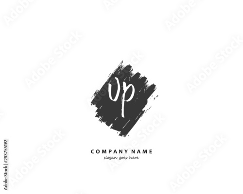 VP Initial handwriting logo vector