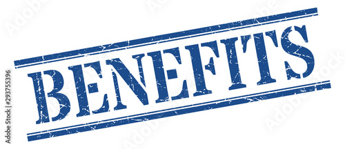 benefits stamp. benefits square grunge sign. benefits