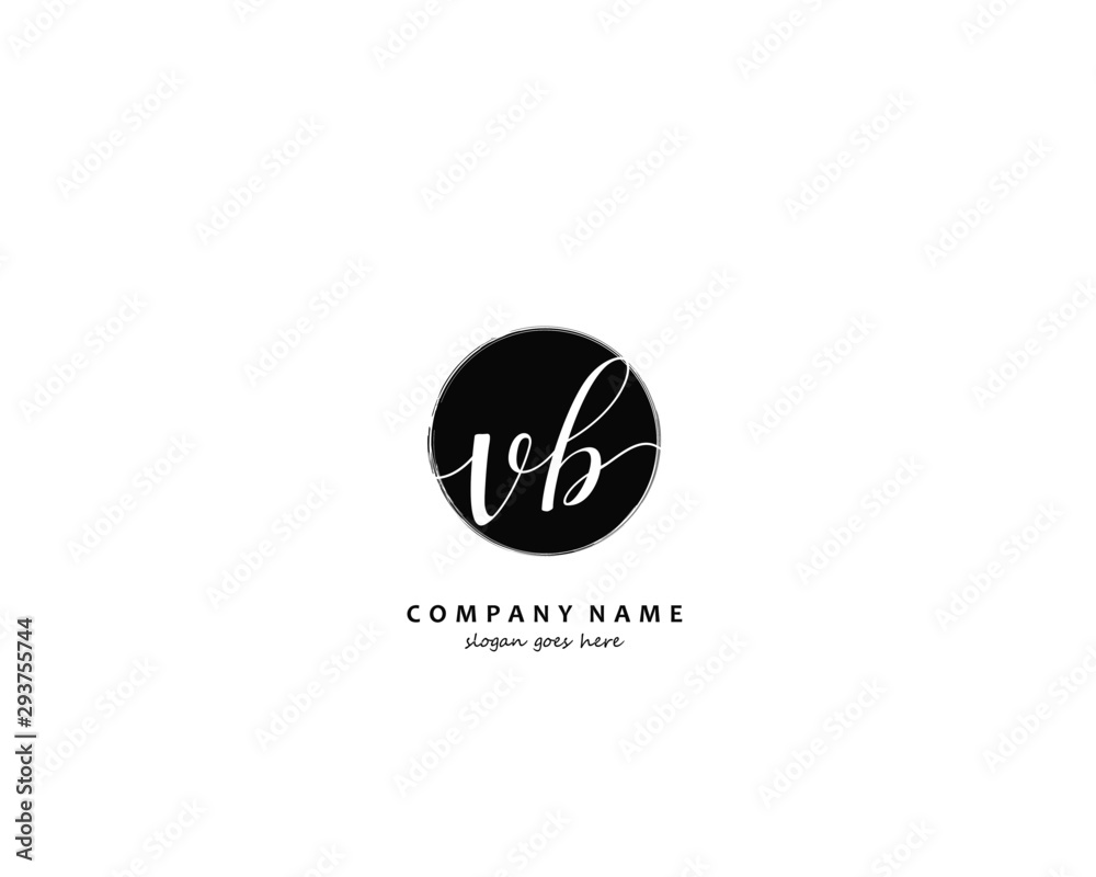 VB Initial handwriting logo vector VB Initial handwriting logo vector