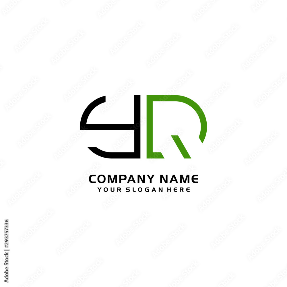Icon Design Logo Letters YQ Minimalist, oval-shaped logo, with colors, black, green, orange Icon Design Logo Letters YQ Minimalist, oval-shaped logo, with colors, black, green, orange