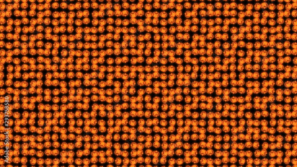 Neon Halloween Pumpkin in Glowing Orange Dancing Tiled Looping Motion Graphics Random Neon Halloween Pumpkin in Glowing Orange Dancing Tiled Looping Motion Graphics Random