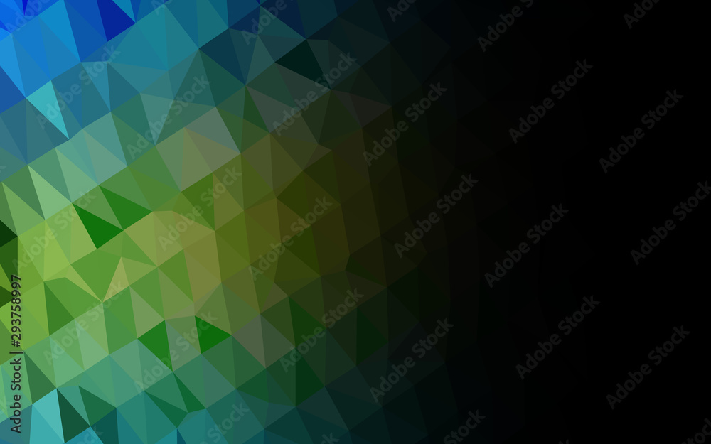 Fototapeta premium Light Blue, Yellow vector low poly cover. Geometric illustration in Origami style with gradient. Template for your brand book.