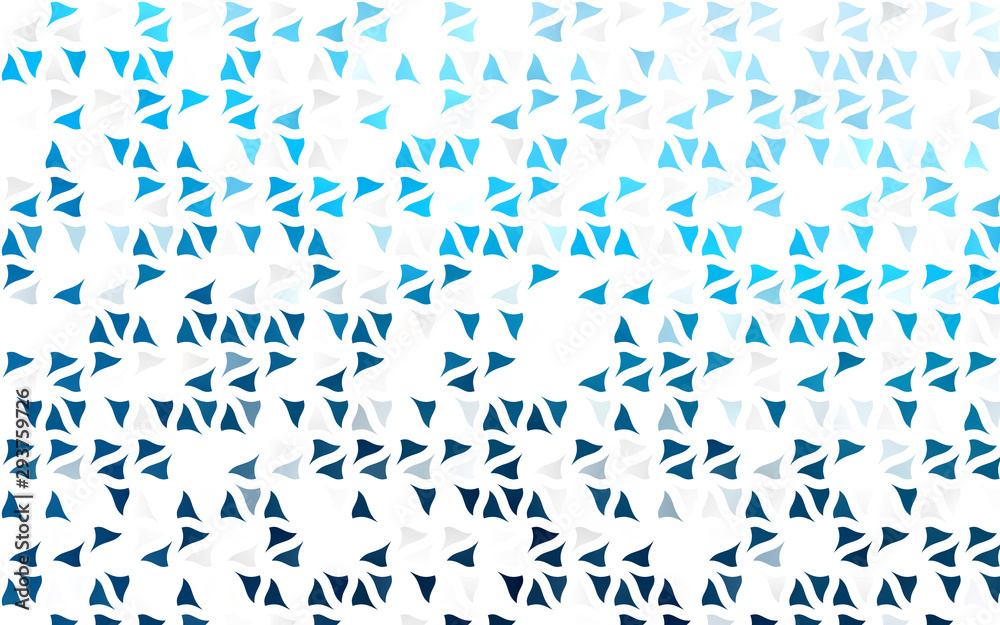 Light BLUE vector cover in polygonal style. Beautiful illustration with triangles in nature style. Pattern can be used for websites.