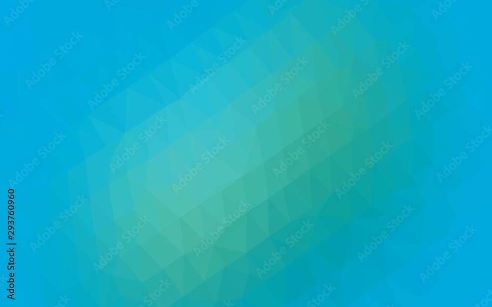 Obraz premium Light Blue, Green vector abstract polygonal layout. Triangular geometric sample with gradient. Brand new design for your business.