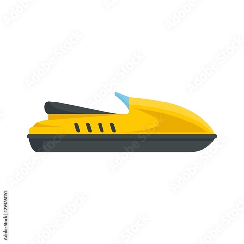 Speed jet ski icon. Flat illustration of speed jet ski vector icon for web design