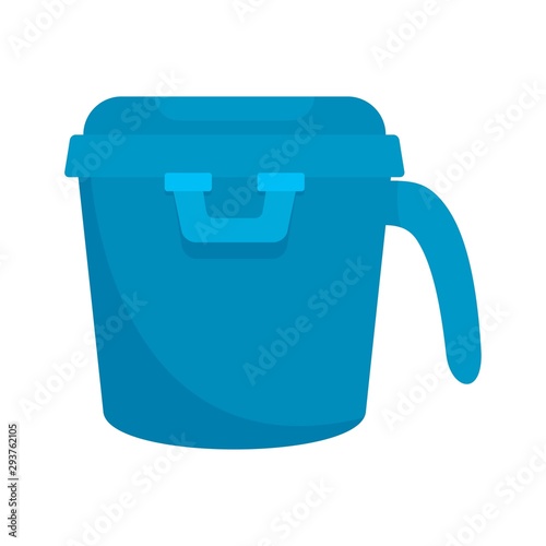 Army rice pot icon. Flat illustration of army rice pot vector icon for web design