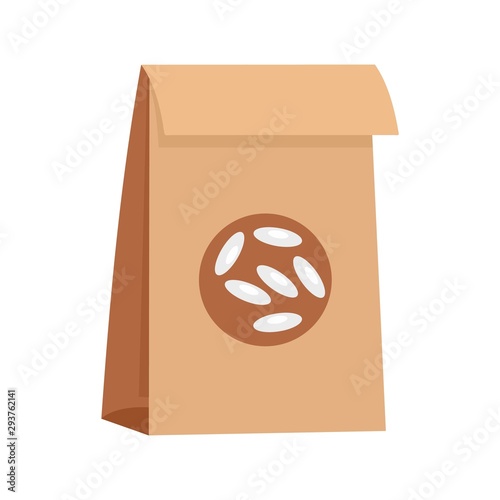 Rice package icon. Flat illustration of rice package vector icon for web design