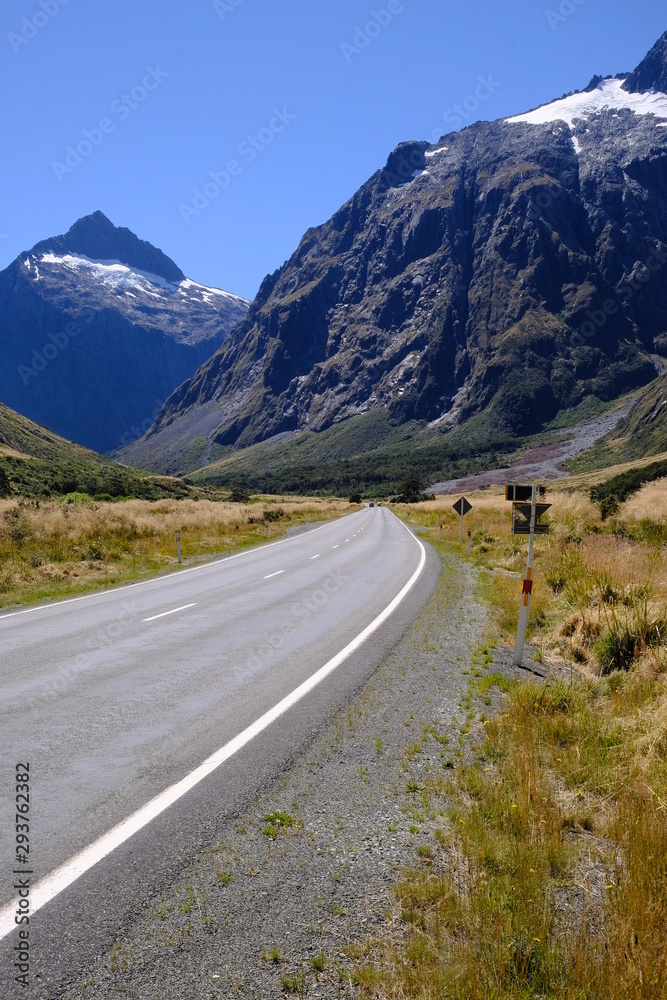 Road to Milford Sound near Homer Tunnel, Fiordland National Park, New Zealand